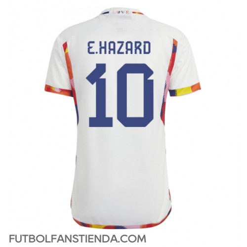 Bélgica Eden Hazard #10 Segunda Equipación Mundial 2022 Manga Corta